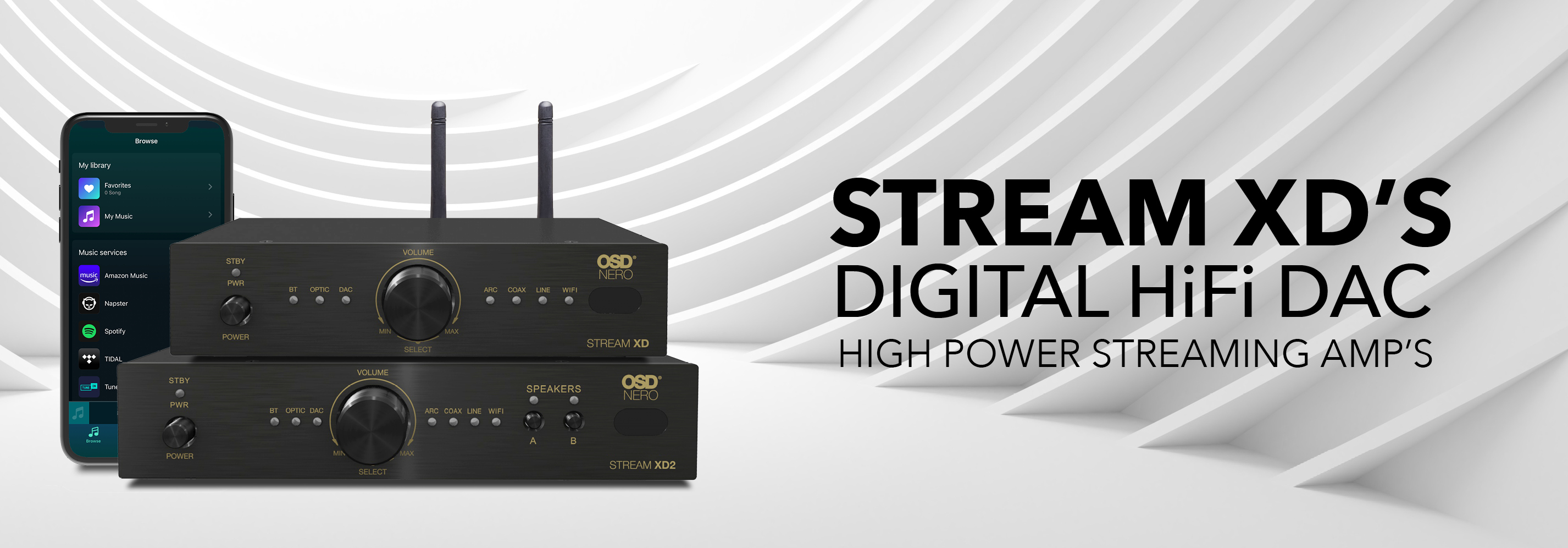 NERO Stream XD & XD2 App Control WiFi streaming Amplifiers